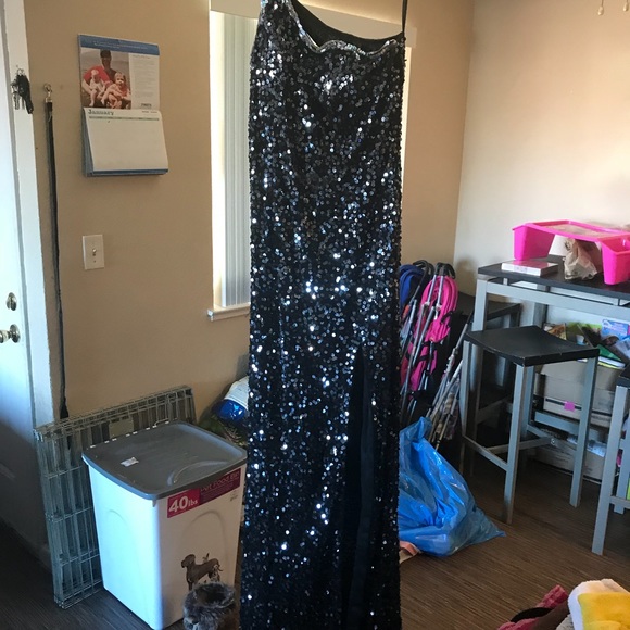 Sparkle black prom dress - Picture 1 of 5